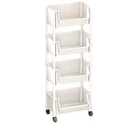 Carro grande para libros rodantes - Organizador de almacenamiento de rodillos lisos, carro de alta capacidad de carga | Estante organizador de juguetes y papelería, complemento perfecto para