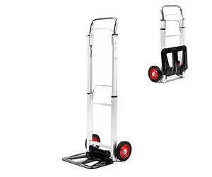Carro Industrial Plegable de Aluminio Ecovelò con neumáticos antipinchazos y Capacidad de Carga de 90 kg.