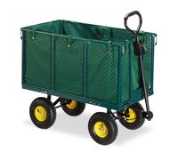Carro jardin carretilla plegable 4 ruedas 22,7 kg carro de transporte resistente