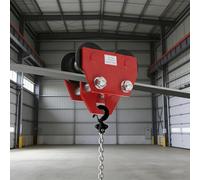 Carro manual de 2 toneladas/4409 lb para vigas en I, con brida ajustable de alta resistencia de 2,56" a 4,52", carro de empuje superior, para polipastos de garaje y grúas