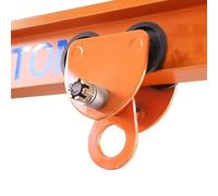 Carro manual de acero, carro de empuje con viga, capacidad de 1 a 3 toneladas, 2200 a 6600 lb, ancho ajustable de 2,5 a 5,5 pulgadas(3ton/6600lbs)