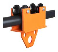 Carro manual de acero de 1/2 tonelada de capacidad, carro de elevación de dos ruedas, carro manual for vigas redondas, montable en estructuras de vigas circulares