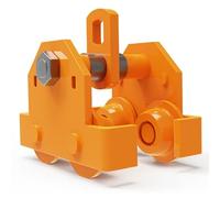Carro manual for vigas, 1-10 t Carro for vigas de acero naranja, equipado con cuatro engranajes resistentes, adecuado for garajes, almacenes y obras de construcción.(10T 122-175MM/4.8-6.9IN)