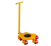 Carro Mecánico Con Dirección Deslizante, Capacidad Para Cargas Pesadas De 8800 Lb Con Ruedas Giratorias De 360°, Equipado Con Asa Para Uso En Almacenes/talleres.(PU wheel,6T/13200lbs)