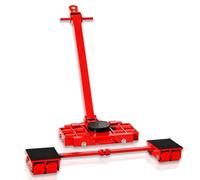 Carro mecánico de patines, carrito de manejo de poleas con ruedas de acero y poliuretano, diseño resistente para uso en almacén y fábrica, capacidad 64T