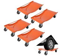 Carro Movedor para Vehículos 5000 lbs 2 Pack, Dolly de Acero 24x15", Ruedas 3.5", Plataforma Curvada Antideslizante, Negro