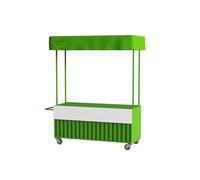 Carro Móvil Con Ruedas Para Vendedores Ambulantes, Camión Comercial Móvil Para Comida, Resistente Al Agua Y Al Sol, Ideal Para Ventas Y Exposiciones Al Aire Libre(Green,150cm/59.1in)