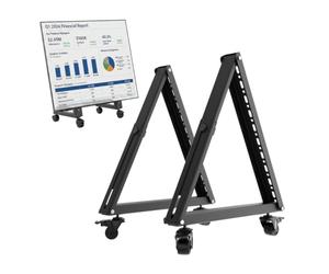Carro móvil de Suelo para televisor Maclean de 37-80 Pulgadas | Capacidad de Carga de 75 kg, VESA 800x400 | Inclinación Regulable, Ruedas con Freno | Soporte de Acero para televisor