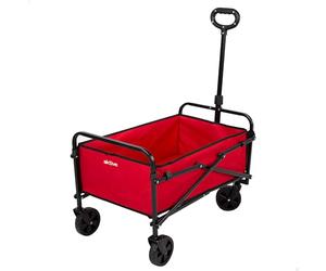 Carro Multiusos Aktive Rojo Poliéster Acero 65 x 94 x 40 cm Plegable Playa