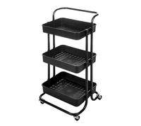 Carro organizador plastico negro 3 pisos colección KINVARA