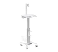 Carro para Equipos médicos con Soporte para Monitor | 17"-27", Altura regulable 80-120 cm