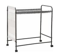 Carro para Guardar Pantalones portátil con Ruedas de Acero: Carro para Guardar Pantalones fácil de Montar con Perchas, Carro para Pantalones con Ruedas Independiente para una gestión eficien