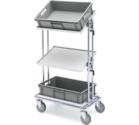 Carro para hacer lotes, galvanizado HelgeNyberg, L x A x H 740 x 430 x 1165 mm