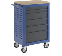 Carro para herramientas anchura 665 mm, 6 cajones extraíbles por ambos lados