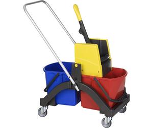 Carro para limpieza en húmedo AQUVA Vermop, con lanza y palo telescópico