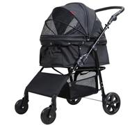 Carro Para Perros Cochecito Plegable Para Mascotas, Cochecito Plegable Para Perros Con 4 Ruedas, Cochecito Para Cachorros Y Perros, Para Mascotas Medianas Y Pequeñas Carritos Para Perros(D)