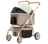 Carro para Perros Pequeños, Medianos Y Gatos, Cesta De Almacenamiento Ampliada, Cesta De Transporte Portátil, For Viajes Y Acampadas.(A)