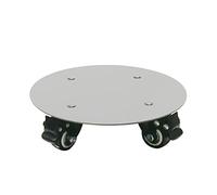 Carro para Plantas de Acero Inoxidable de Alta Resistencia con Ruedas con Bloqueo, Plataforma rodante de 30 cm para Uso Interior y Exterior, con Capacidad para 100 kg.