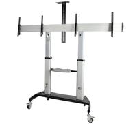 Carro para TV StarTech.com STNDMTVDUO hasta 2 pantallas 60" altura ajustable estantes AV ruedas