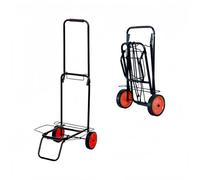 Carro Playa Plegable Portatodo y Portamaletas con Ruedas - Carrito Ligero para Silla, Nevera, Juguetes o Equipaje - Resistente y Fácil de Guardar (Grande)