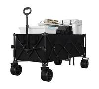 Carro Plegable con Marco de Metal y Capacidad de Carga de 210 kg, con Ruedas Todo Terreno bloqueables, para Jardines y campings, 137 x 74 x 66 cm