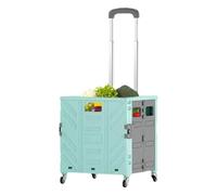 Carro Plegable de Plataforma Resistente con 4 Ruedas: Carrito de Compras rodante y Carrito utilitario para Exteriores, Cesta Plegable portátil para fácil Transporte y Almacenamiento.