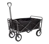 Carro Plegable for Exteriores, Carrito de Compras, Camping portátil, Cuatro Ruedas(Black)