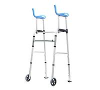 Carro plegable para andador para personas mayores, reposabrazos desmontable, andador con ruedas liviano y ajustable en altura, estructura para caminar | Ayuda para la movilidad | Silla de transporte,
