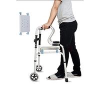 Carro plegable para personas mayores, ajustable en altura, ayuda para la movilidad con cojín de asiento extraíble y 2 ruedas para personas mayores discapacitadas, personas más bajas El doble de comodi
