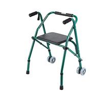 Carro plegable para personas mayores con altura ajustable, ayuda para la movilidad, 2 ruedas con cojín de asiento y respaldo para personas mayores discapacitadas, personas más bajas El doble de comodi