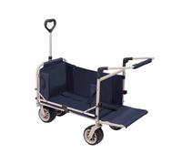 Carro plegable para todo terreno con ruedas grandes para camping, deportes, compras, gran capacidad para un fácil transporte