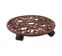 Carro Porta Plantas De Hierro Fundido Diámetro 34.5CM Carretillo Para Flores