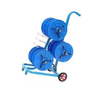 Carro Portacarretes Móvil, Carrete De Cable Portátil A Granel Con 6 Bandejas De Almacenamiento, Dispensador De Cableado De Alta Resistencia, Capacidad De 200 Kg (440 Lb)(Blue)