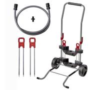 Original Einhell Carro portamanguera y de transporte (accesorios para tambor de manguera con batería GE-HR 18/30 Li y GE-HR 18/30 WH Li, incl. saco de residuos de jardín, pica de tierra)