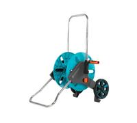 Carro Portamangueras Gardena AquaRoll M, 60m, Manual, Plástico Resistente, Negro/Azul/Naranja