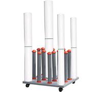 Carro Portarrollos De Vinilo Para Bufandas, Estante De Vinilo Metálico Soporte De Almacenamiento De Rollos De Medios Móviles Con Ruedas, Soporte De Película Caballete Portarrollos De Papel Artesanal