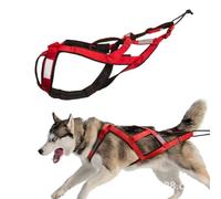 Carro profesional con correa reflectante para perros de gran tamaño, arnés de tracción para perros - Arnés de tracción de nailon de alta resistencia, esquí jooring,Arnés para perros de tren