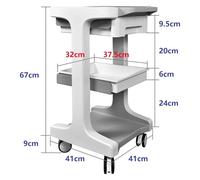 Carro rodante, Carro de Almacenamiento, Carro utilitario, Carro médico con cajones y Bandeja, Carro móvil para máquina de estética con Ruedas para casa, Hospital, Oficina, clínica médica (Gris)
