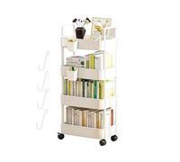 Carro Rodante Utilitario De 3/4 Niveles, Carro Almacenamiento Con Ruedas, Carrito Auxiliar Con Ruedas, Organización Baño Carrito, Carrito Rodante Para Libros Biblioteca Para Habitación Y Oficina