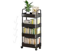 Carro Rodante Utilitario De 3/4 Niveles, Carro Almacenamiento Con Ruedas, Carrito Auxiliar Con Ruedas, Organización Baño Carrito, Carrito Rodante Para Libros Biblioteca Para Habitación Y Oficina