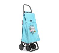 Carro Rolser Akanto Mr.Wonderful 4 Ruedas 2 Giratorias Plegable Celeste - Extra Large Smile