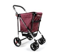 Carro Rolser Basket MF 4 Ruedas Grandes 2 Giratorias Plegable Burdeos