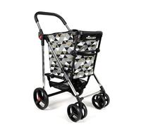 Carro Rolser Basket Sahara 4 Ruedas Grandes 2 Giratorias Plegable - Negro
