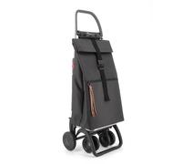 Carro Rolser Big Tweed 4 Ruedas 2 Giratorias Plegable Negro