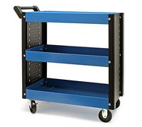 Carro Taller con 3 Niveles Carrito portaherramientas Ruedas de plástico y Frenos Bandejas Altas