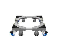 Carro telescópico ajustable para nevera con ruedas, base de 45 a 65 cm, para lavadora y lavavajillas, 8 patas y 4 ruedas, perfecto para enfriador de vino y almacenamiento de máquina de hielo, color