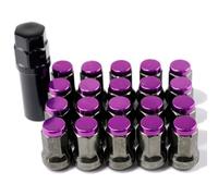 Carro Tornillos Rueda Compatible Con Mitsubishi Car Wheel Lug Tuercas De Rueda Llantas De Rueda Arandela Plana Tuercas De Rueda De Bloqueo M12x1.5 Mx1.25 33 Mm Acero 20 Piezas