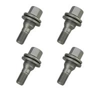 Carro Tornillos Rueda Compatible con Peugeot 206 207 307 308 Para Partner Para Citroen C2 C3 C4 C5 C6 4 tuercas pernos de rueda hexagonales de 17 mm, OE 9817024580 540567