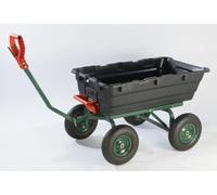 Carro Transporte Jardín GMGW350, 350 kg Capacidad, Vuelco Fácil Una Mano, Ruedas Neumáticas Grandes, Estable Terrenos Irregulares, 101x70x52 cm, 70L - Kippsicher