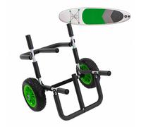 Carro Trolley para 2 Sup Tablas Aluminio Plegable Ruedas PU Incl. 2 Cinturón